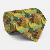 Garden Behind a House van Vincent van Gogh Stropdas (Opgerold)