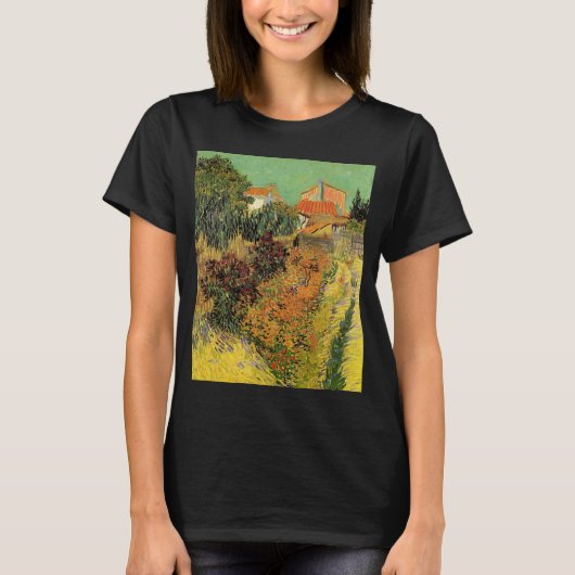 Garden Behind a House van Vincent van Gogh T-shirt (Voorkant)