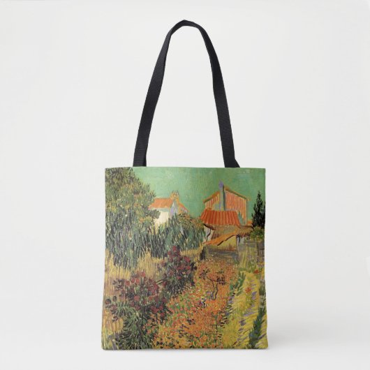 Garden Behind a House van Vincent van Gogh Tote Bag (Voorkant)