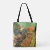 Garden Behind a House van Vincent van Gogh Tote Bag (Achterkant)