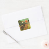 Garden Behind a House van Vincent van Gogh Vierkante Sticker (Envelop)