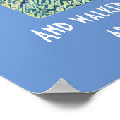 Garden Bench Quote Blue Autumn Sky Abstract art Poster (Hoek)