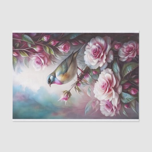 Garden Bird Art Decoupage Tissuepapier (Voorkant)