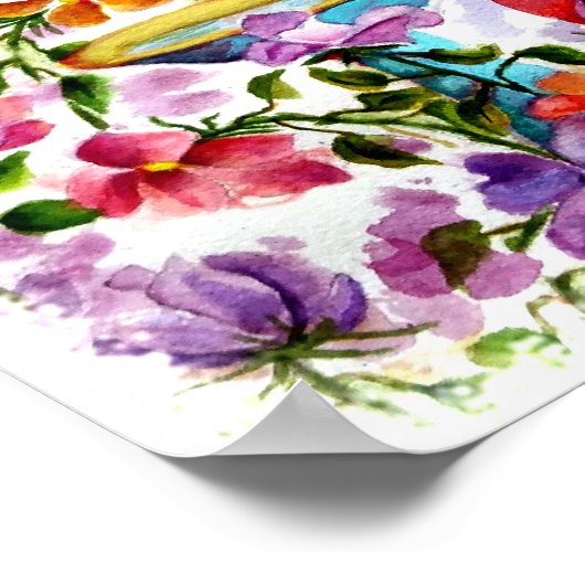 Garden Bird Bath Poster (Hoek)