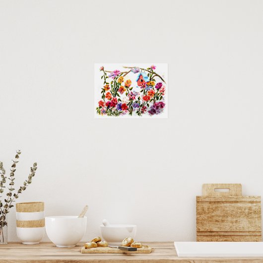 Garden Bird House Poster (Keuken)