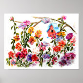Garden Bird House Poster (Voorkant)