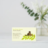 Garden Bird Silhouettes Visitekaartje (Staand voorkant)