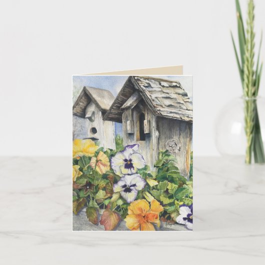 Garden Birdhouse Kaart (Voorkant)