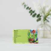 Garden Birdhouse Painting Visitekaartje (Staand voorkant)