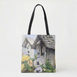 Garden Birdhouse Tote Bag