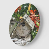 Garden Birdhouse Wall Clock Grote Klok (Hoek)