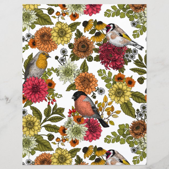 Garden birds and flowers 1 (Voorkant)