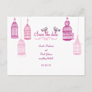 "Garden Birds" Save the Date Briefkaart