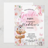 Garden Birthday invitation Kaart (Voorkant / Achterkant)
