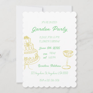 Garden Birthday Party Uitnodigen Save The Date