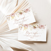 Garden bloemen boho diaper treinkaartje informatiekaartje