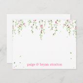 Garden Blooms Flat Hartelijk dank Notitiekaartje (Voorkant / Achterkant)