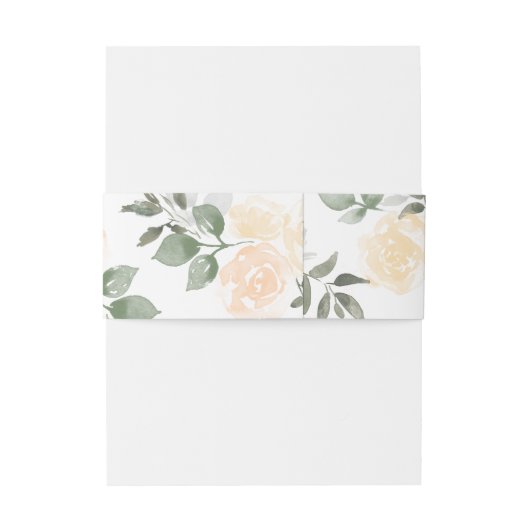 Garden Blooms Invitation Belly Band Uitnodigingen Wikkel (Achterkant Voorbeeld)