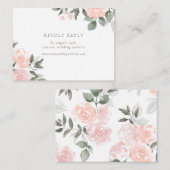 Garden Blooms RSVP door website insert Informatiekaartje (Voorkant / Achterkant)