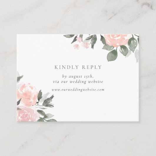 Garden Blooms RSVP door website insert Informatiekaartje (Voorkant)