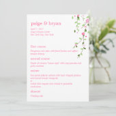 Garden Blooms Weddenschapskaart Menu (Staand voorkant)