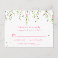 Garden Blooms Wedding RSVP Briefkaart