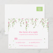 Garden Blooms Wedding RSVP Briefkaart (Voorkant / Achterkant)