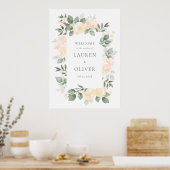 Garden Blooms Wedding Welcome Poster (Keuken)
