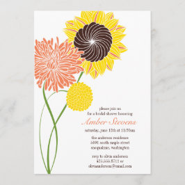 Garden Blossom Shower/Party Invitation Kaart