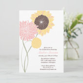 Garden Blossom Shower/Party Invitation Kaart (Staand voorkant)