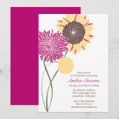 Garden Blossom Shower/Party Invitation Kaart (Voorkant / Achterkant)
