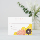 Garden Blossom Wedding Response RSVP Kaartje (Staand voorkant)
