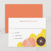 Garden Blossom Wedding Response RSVP Kaartje (Voorkant / Achterkant)