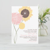 Garden Blossom Wedding Uitnodiging (Staand voorkant)