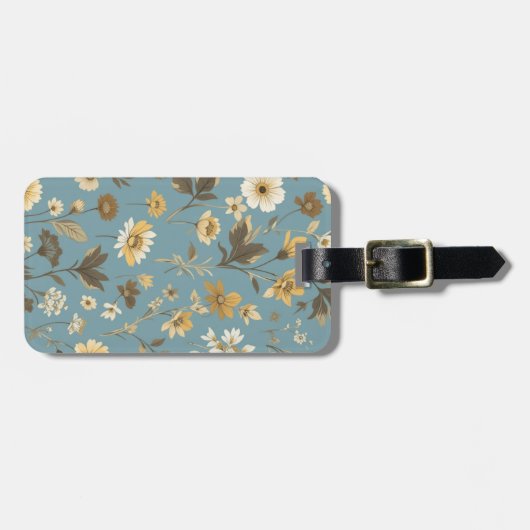 Garden Blue Bloom Bagagelabel (Voorkant horizontaal)
