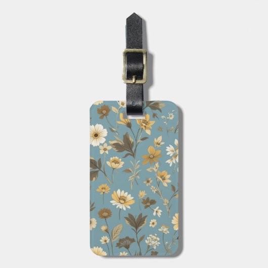 Garden Blue Bloom Bagagelabel (Voorkant verticaal)