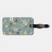 Garden Blue Bloom Bagagelabel (Achterkant horizontaal)