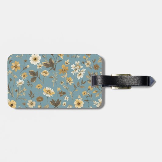 Garden Blue Bloom Bagagelabel (Achterkant horizontaal)