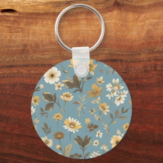 Garden Blue Bloom Bags' Sleutelhanger (Voorkant)
