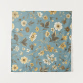 Garden Blue Bloom Wandkleed (Voorkant (horizontaal))