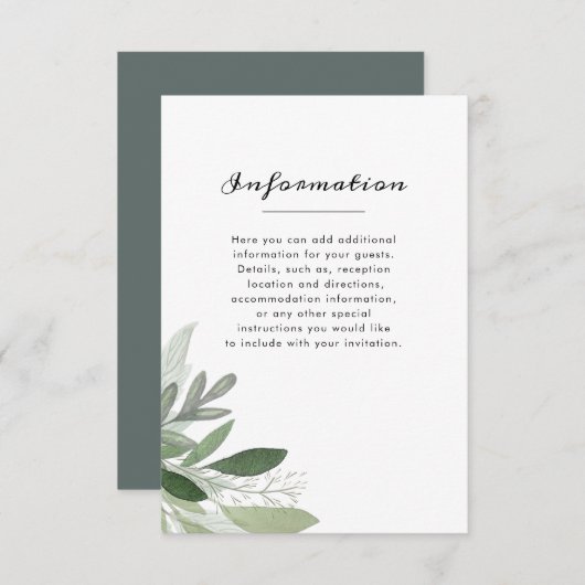 Garden Blush Informatie Kaart (Voorkant / Achterkant)