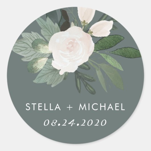Garden Blush Round Sticker (Voorkant)