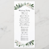 Garden Blush Wedding Programme Programmakaart (Achterkant)