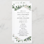 Garden Blush Wedding Programme Programmakaart (Voorkant / Achterkant)