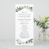 Garden Blush Wedding Programme Programmakaart (Staand voorkant)