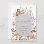 Garden Boho Arch Enchanted Baby shower Invitation Kaart (Voorkant)