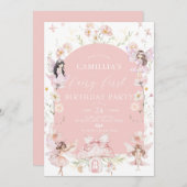 Garden Boho Arch Enchanted Fairy Eerste Verjaardag Kaart (Voorkant / Achterkant)