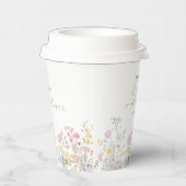 Garden Boho Wildflowers Bridal shower Papieren Bekers (Rechts)