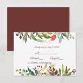 Garden Border RSVP Kaartje (Voorkant / Achterkant)