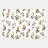 Garden Bouquets en Vogels Inpakpapier Vel (Voorkant)